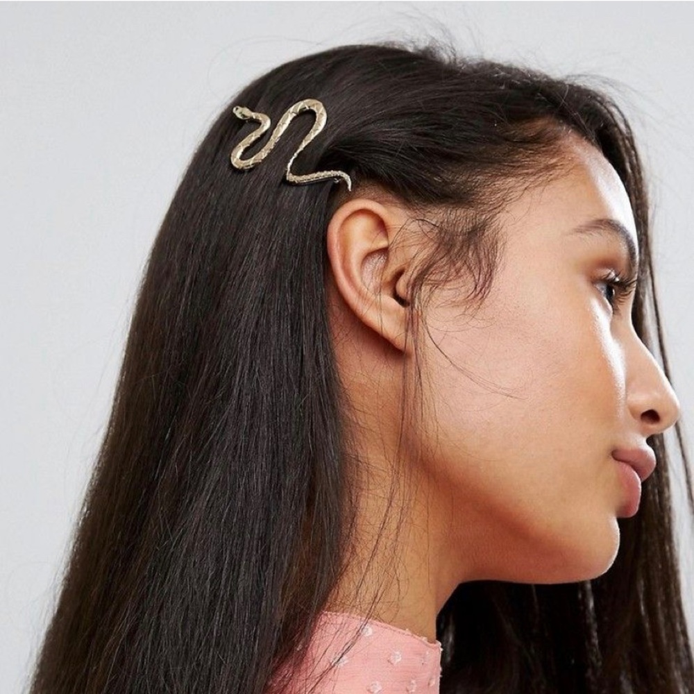 Gold snake Hair Clip | Snake Hair Pin